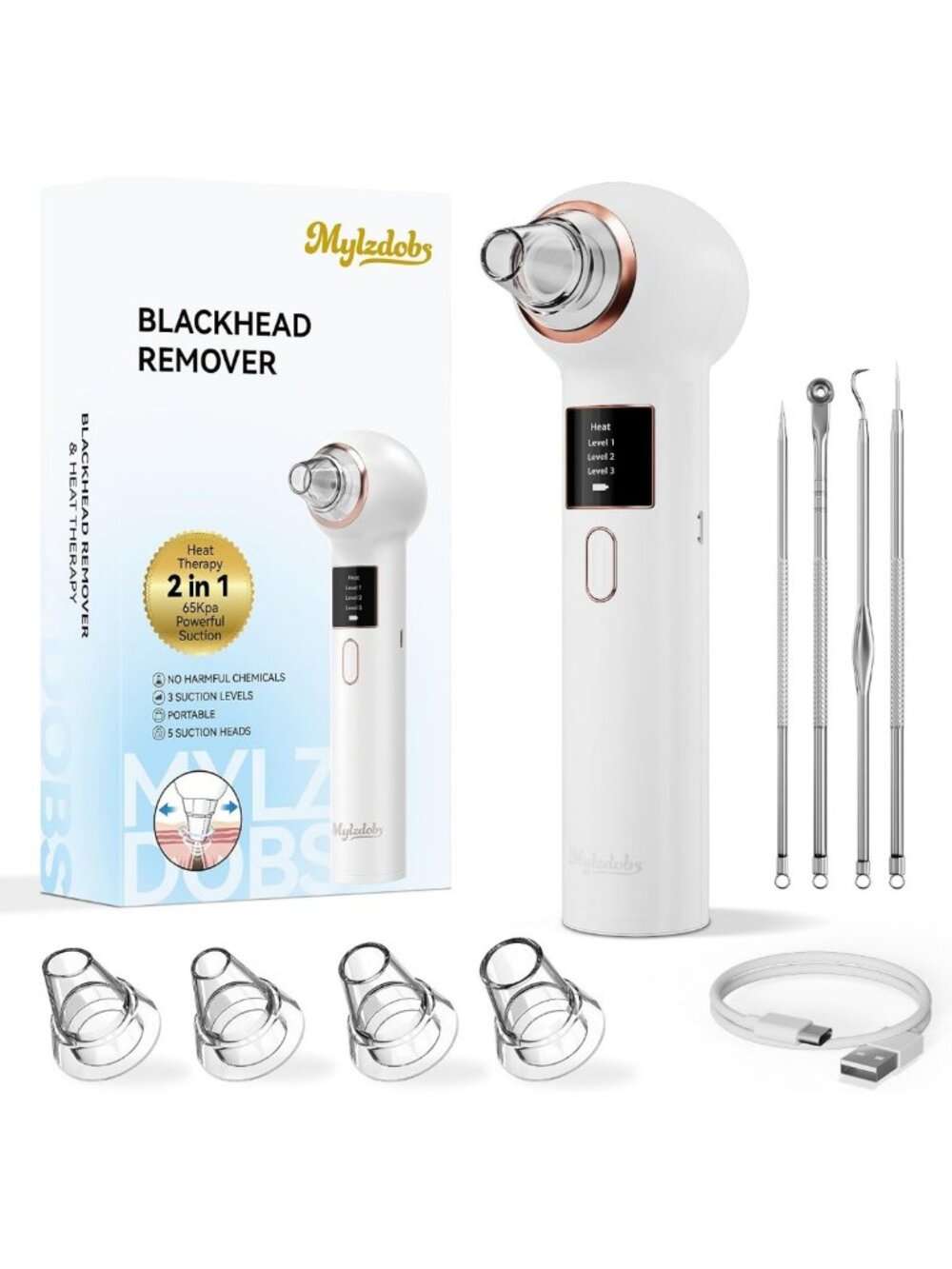 Effective Blackhead Remover - 3 Suction Modes Facial Pore Vacuum Cleaner